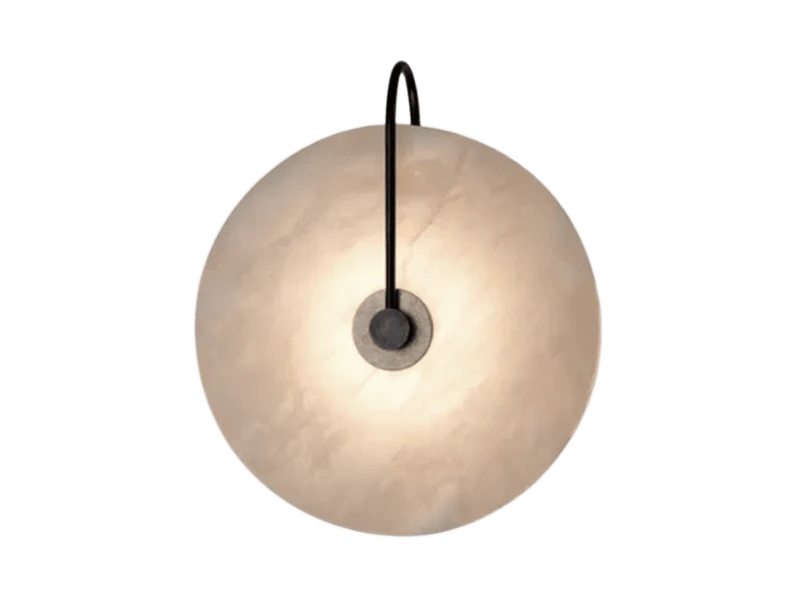 Applique Design LED en Marbre et Métal Noir