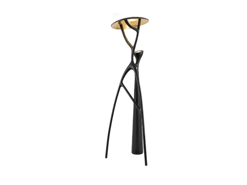 Lampadaire Sculptural Organique Noir