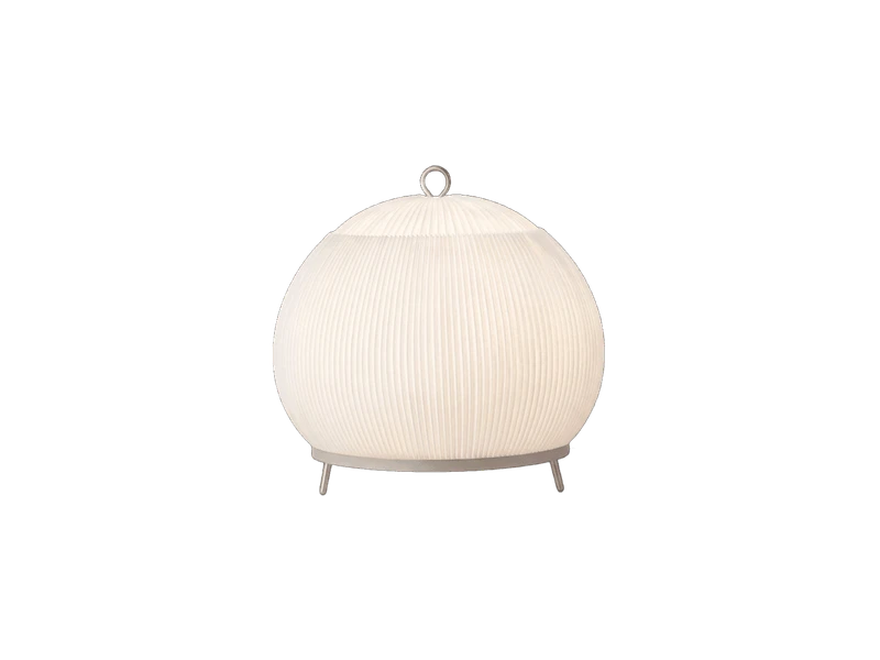 Lampe Globe Japandi en Tissu Côtelé