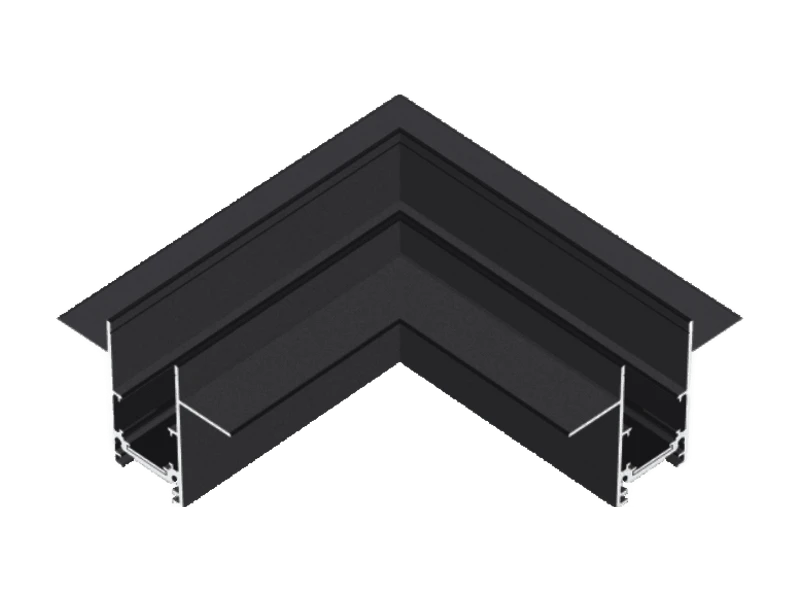 Raccord d'Angle Horizontal pour Rail Magnétique  Encastré - Série 20mm
