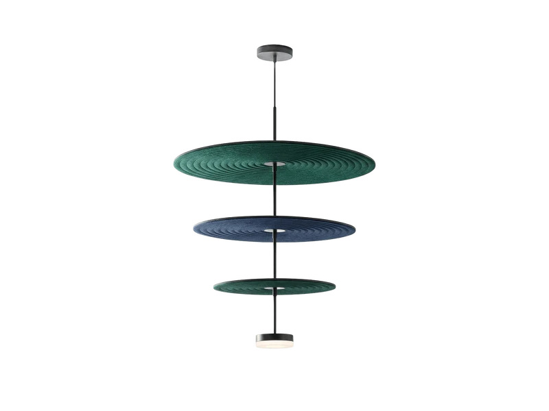 Suspension LED à Disques Acoustiques